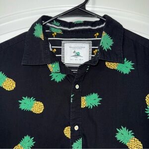 Denim & Flower Ricky Singh Pineapple AOP Short Sleeve Button Up Men’s Size Large